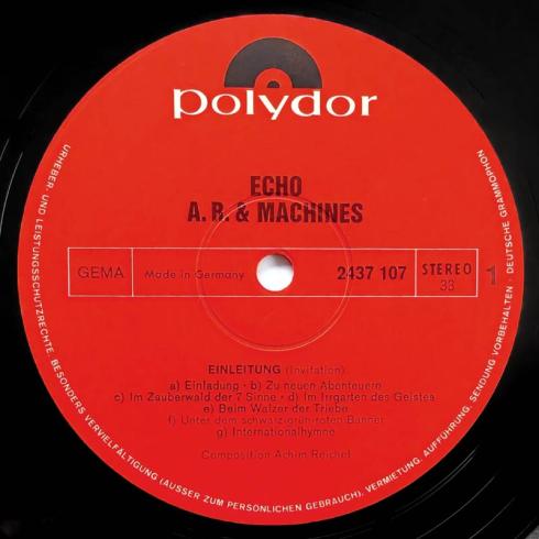 Achim Reichel & Machines • Echo