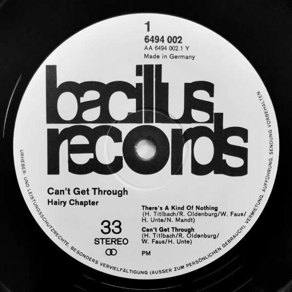 Hairy Chapter • Can't Get Through