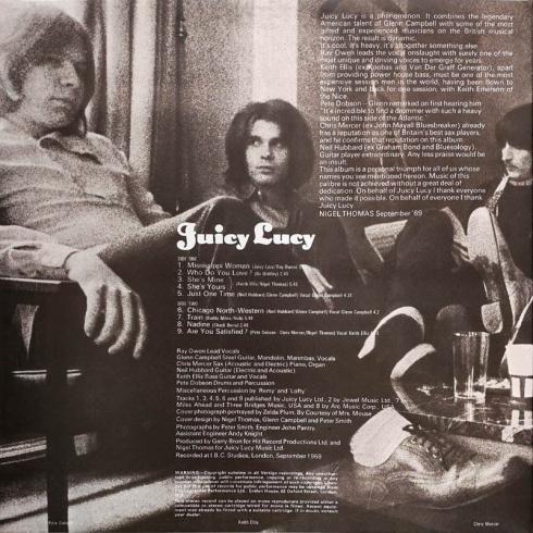 Preview: Juicy Lucy • Juicy Lucy, Vertigo LP