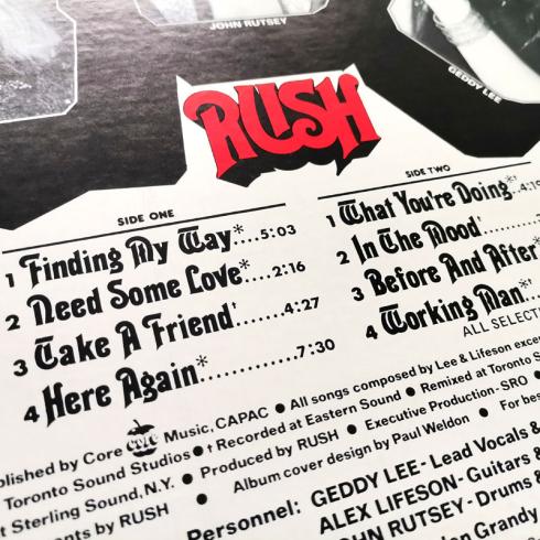 Rush • Rush, Moon Records