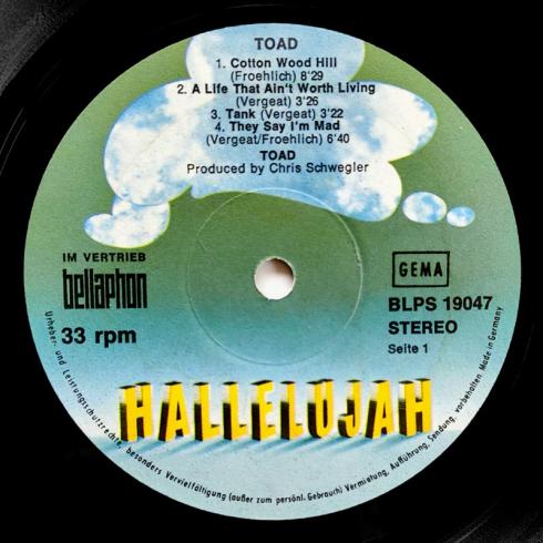 Toad • Toad LP, Hallelujah