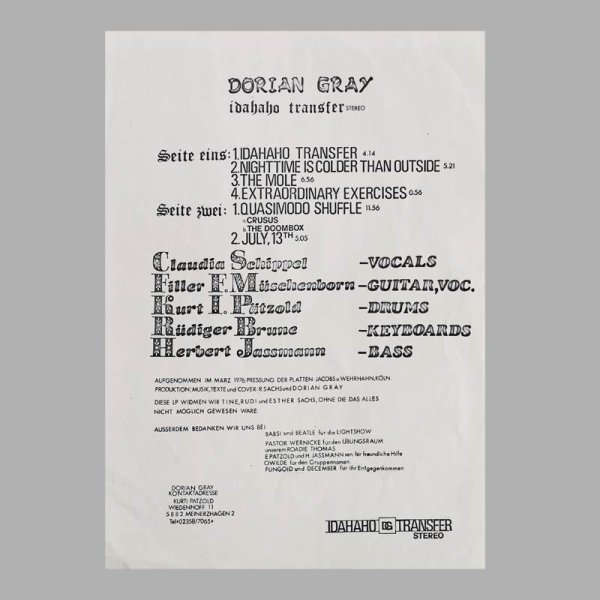 Dorian Grey • Idahaho Transfer