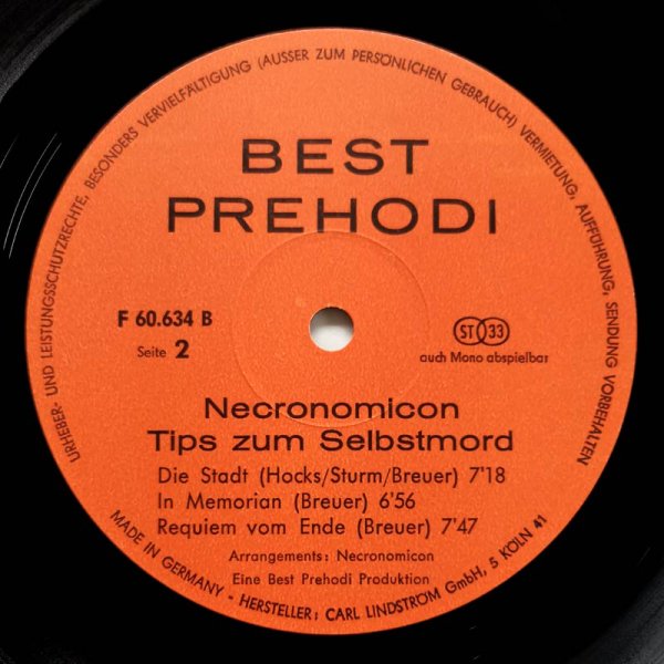 Necronomicon • Tips Zum Selbstmord