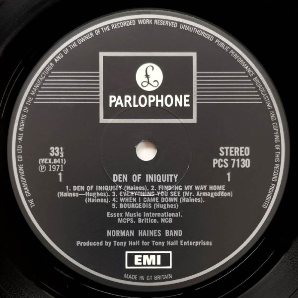 Norman Haines Band • Den Of Iniquity