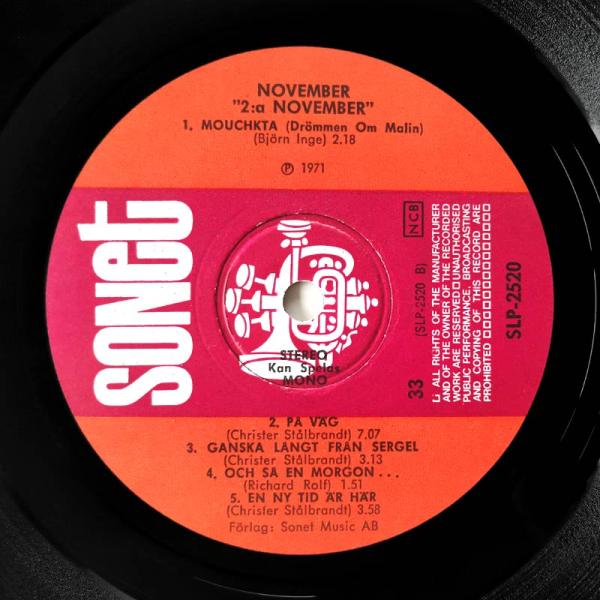 November • 2:a November, Sonet LP