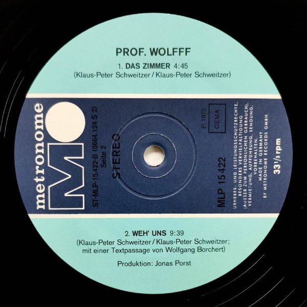 Prof. Wolfff • Prof. Wolfff