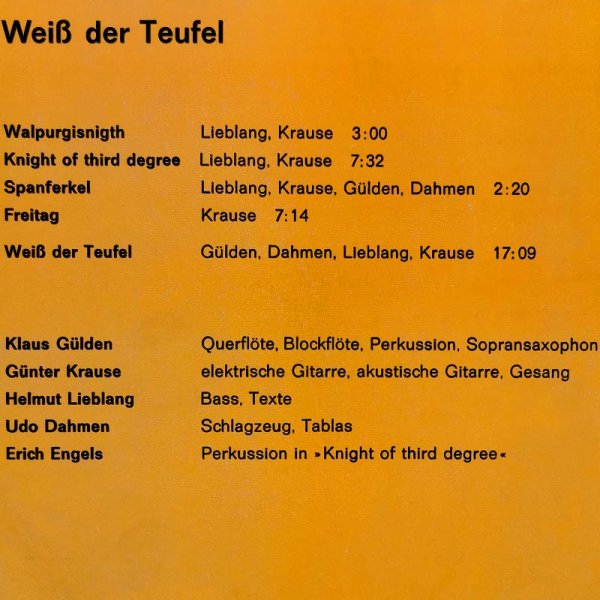 Rufus Zuphall • Weiß Der Teufel