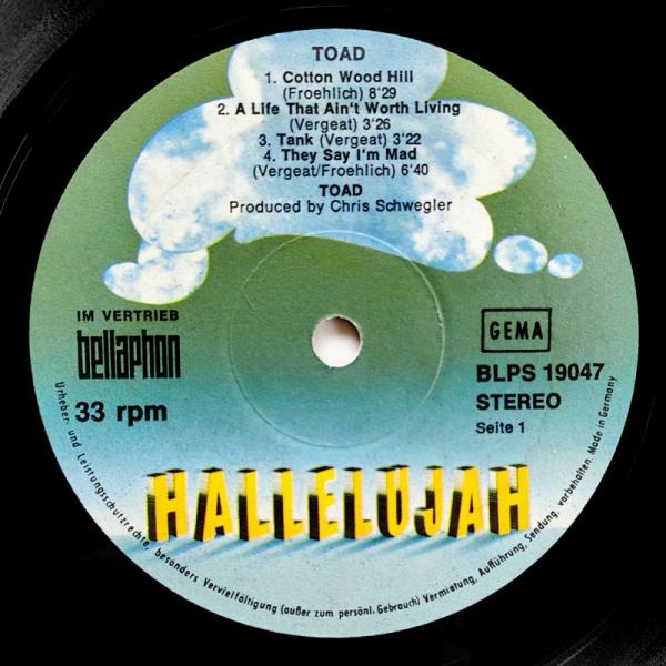 Toad • Toad LP, Hallelujah