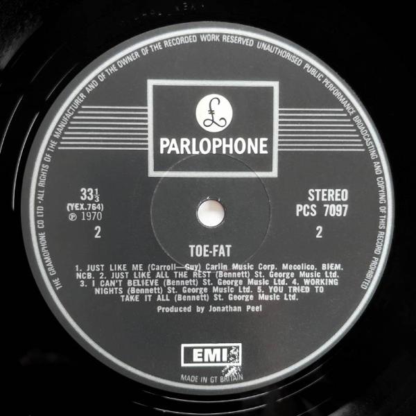 Toe Fat • Toe Fat, Parlophone