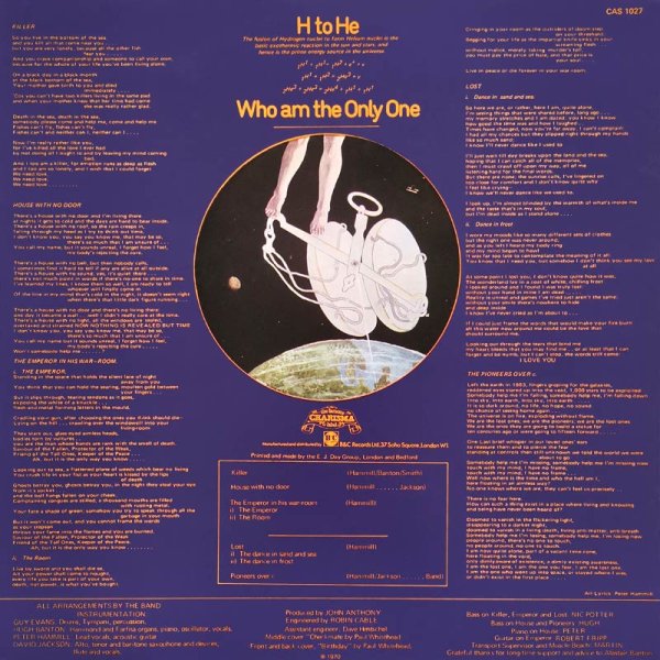 Van Der Graaf Generator • H To He Who Am The Only One